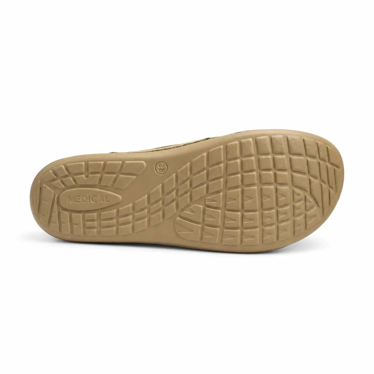 Sandale medicale Confort pour femme 500 beige daim miniature